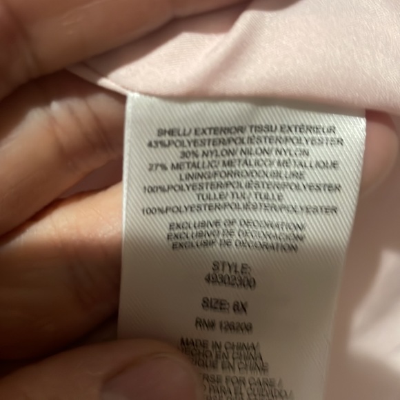 Pippa & Julie 6x pink gold floral brocade dress nwt dressy fancy shimmer - Picture 11 of 12